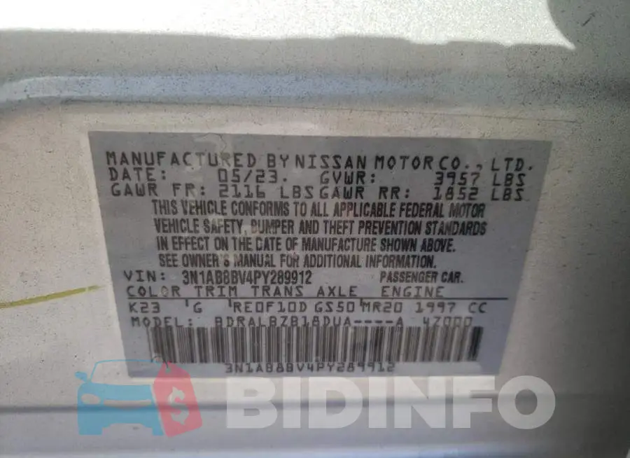 3N1AB8BV4PY289912 Photo# 12