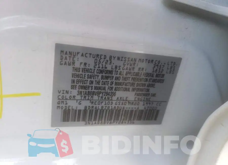3N1AB8BV8PY284356 Photo# 12