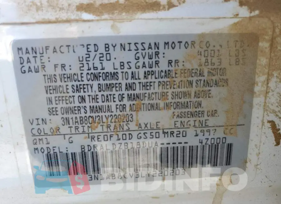 3N1AB8CV3LY220203 Photo# 12