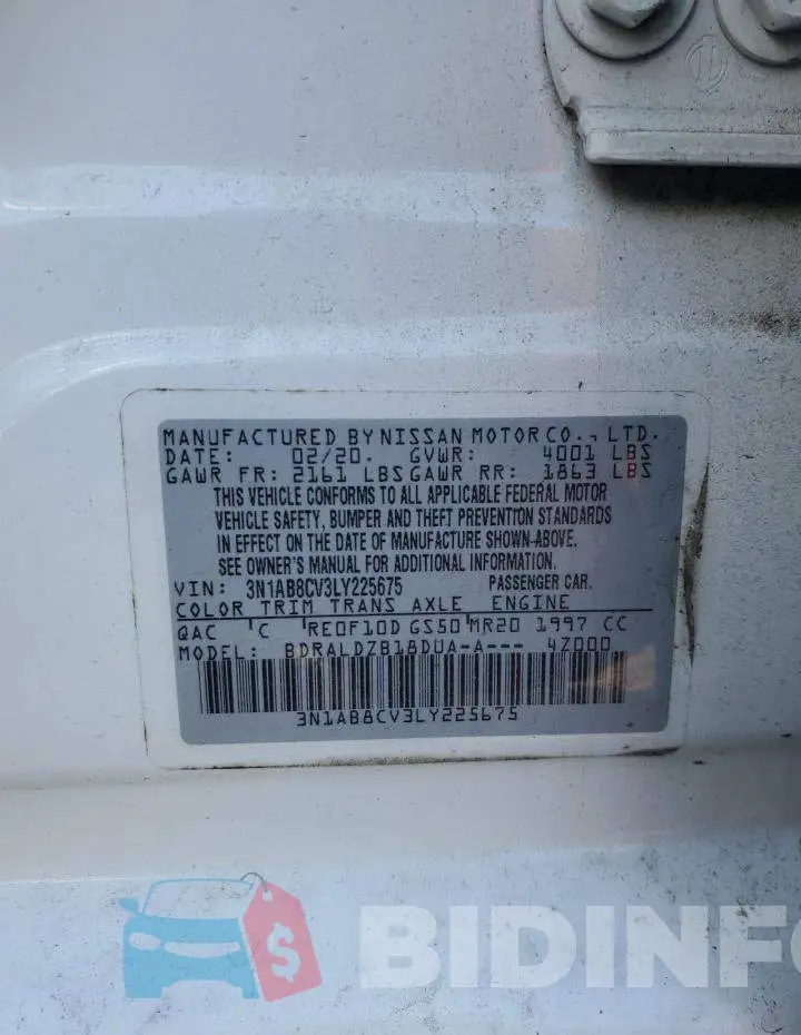 3N1AB8CV3LY225675 Photo# 12