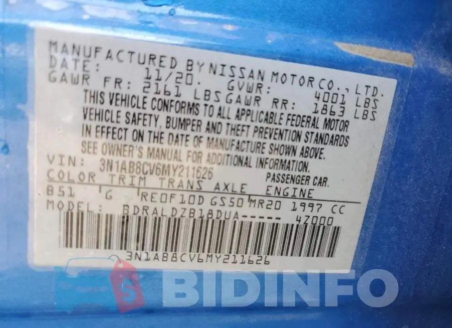 3N1AB8CV6MY211626 Photo# 12