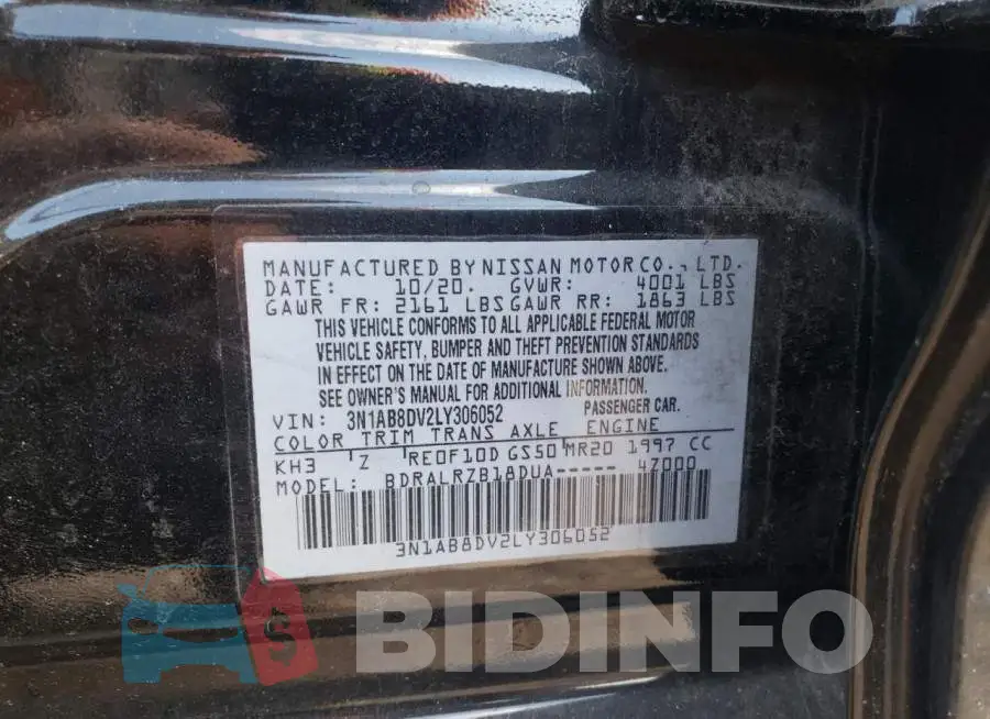3N1AB8DV2LY306052 Photo# 12
