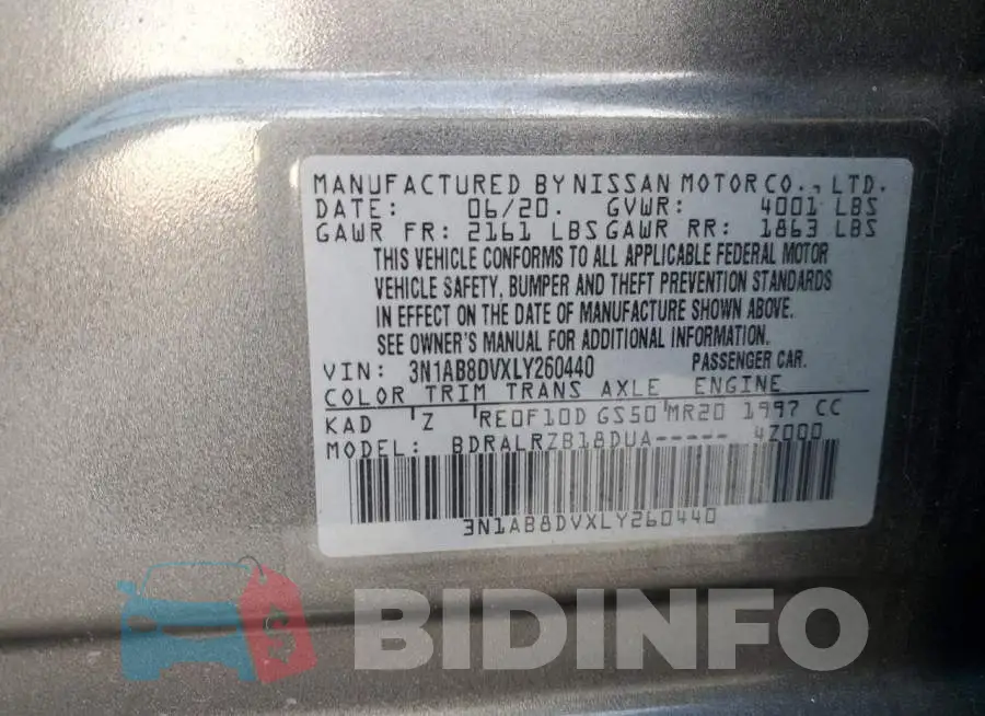 3N1AB8DVXLY260440 Photo# 12