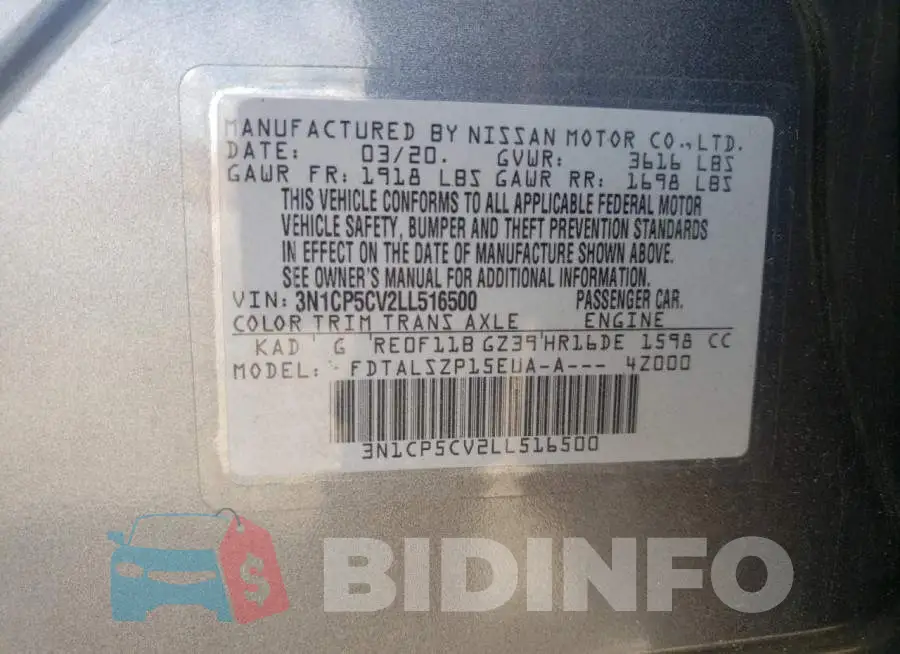 3N1CP5CV2LL516500 Photo# 12