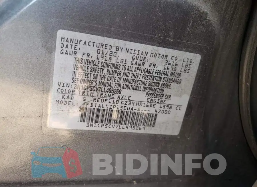3N1CP5CV7LL495269 Photo# 13