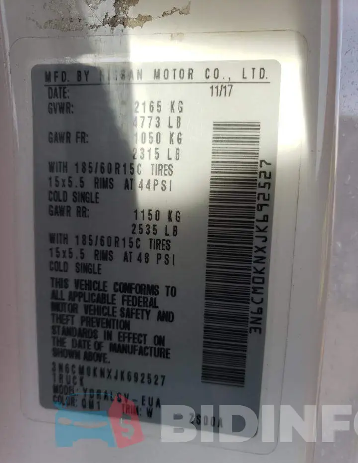 3N6CM0KNXJK692527 Photo# 14