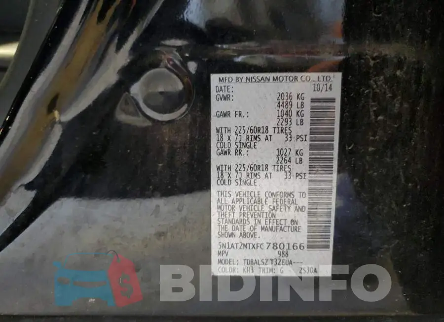 5N1AT2MTXFC780166 Photo# 14