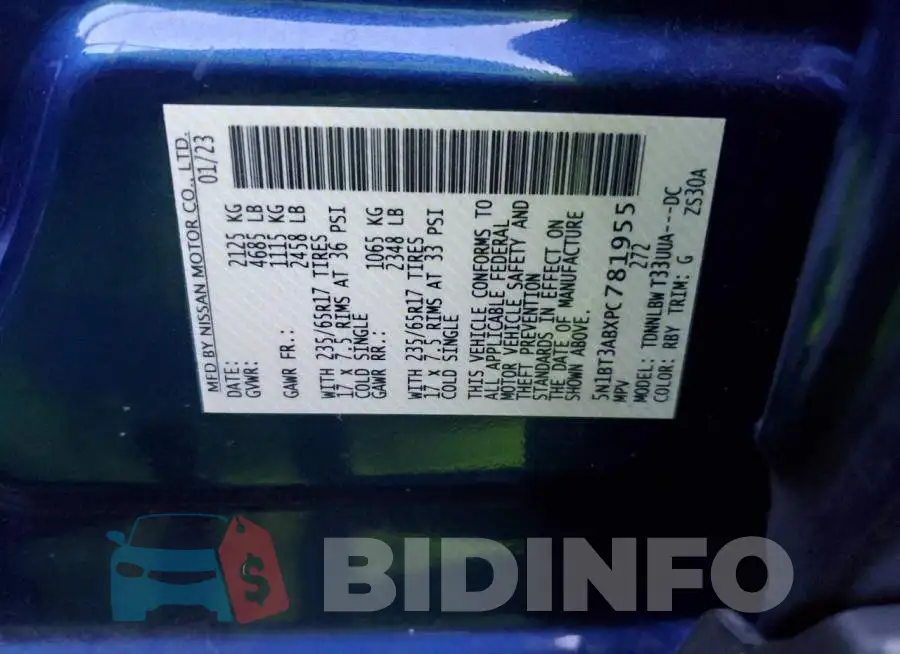 5N1BT3ABXPC781955 Photo# 12