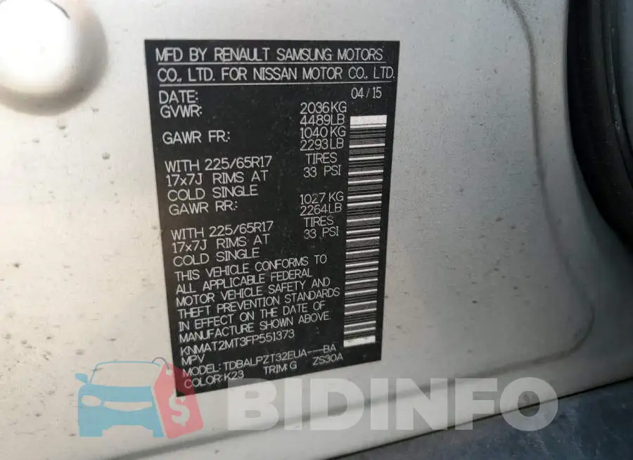 KNMAT2MT3FP551373 Photo# 13