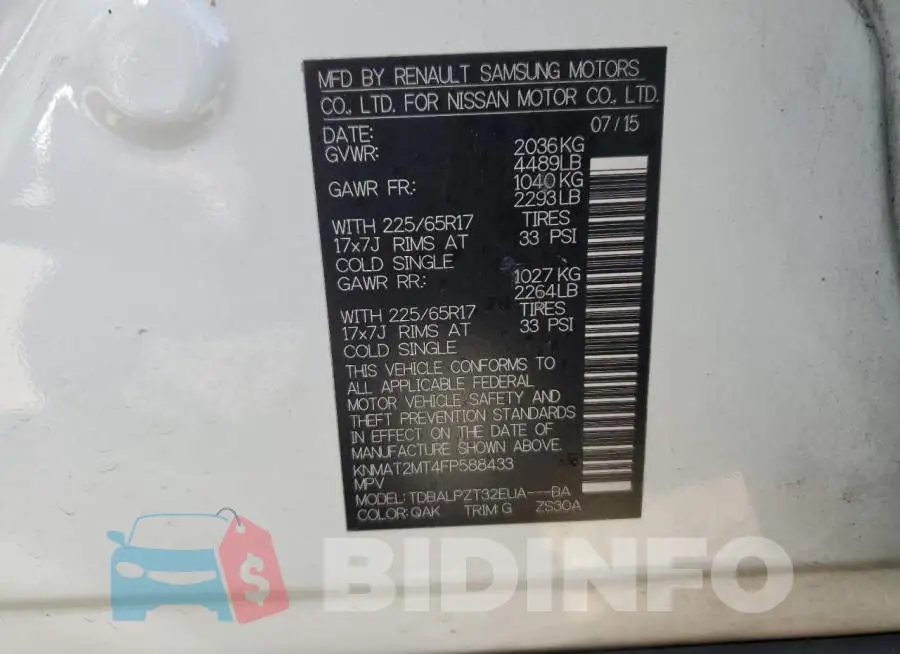 KNMAT2MT4FP588433 Photo# 12
