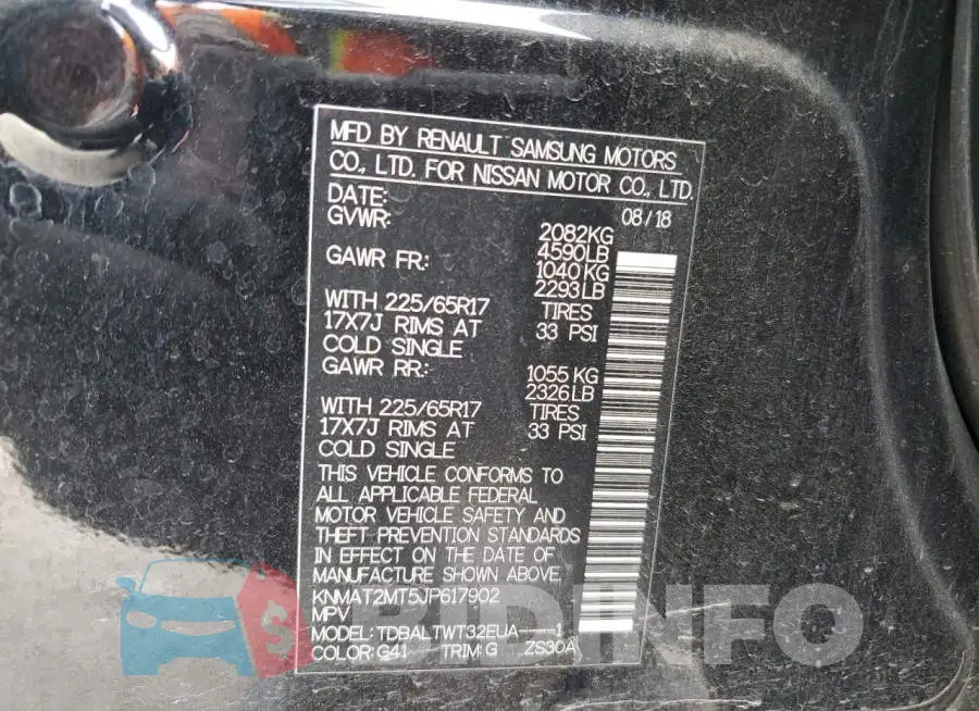 KNMAT2MT5JP617902 Photo# 13