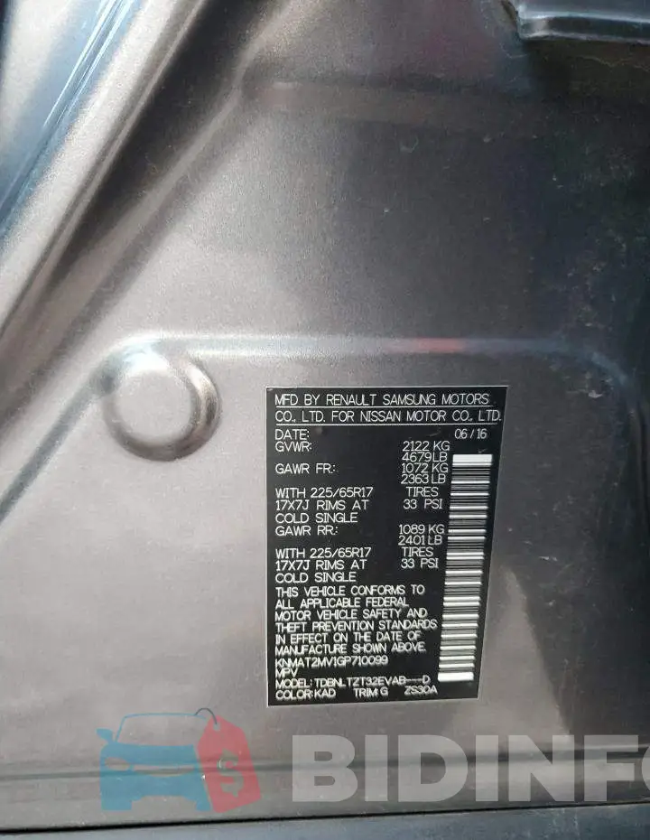 KNMAT2MV1GP710099 Photo# 13