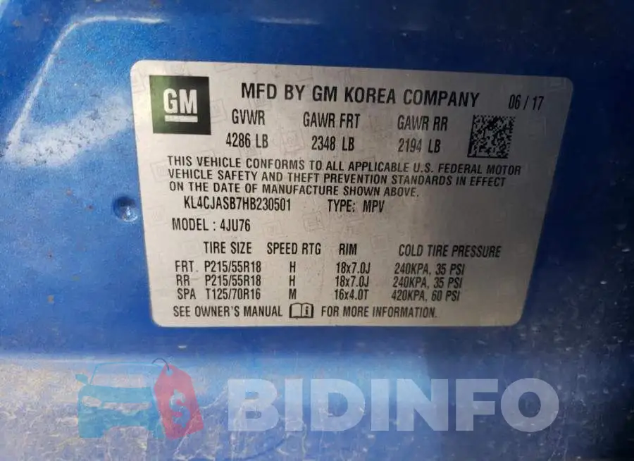 KL4CJASB7HB230501 Photo# 13