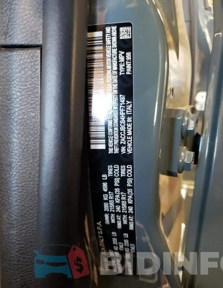 ZACCJBCB4HPF71497 Photo# 14
