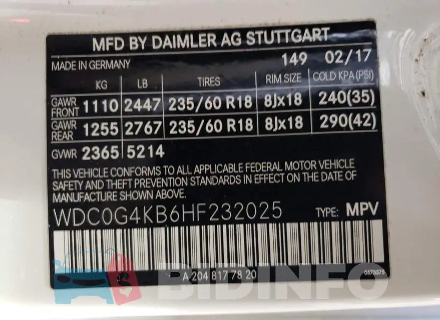 WDC0G4KB6HF232025 Photo# 13