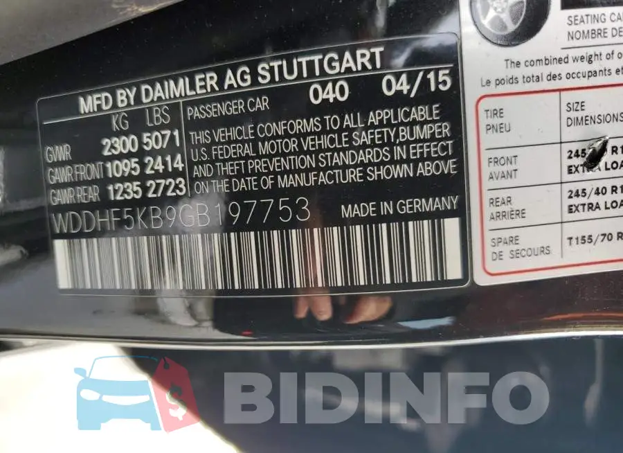 WDDHF5KB9GB197753 Photo# 12
