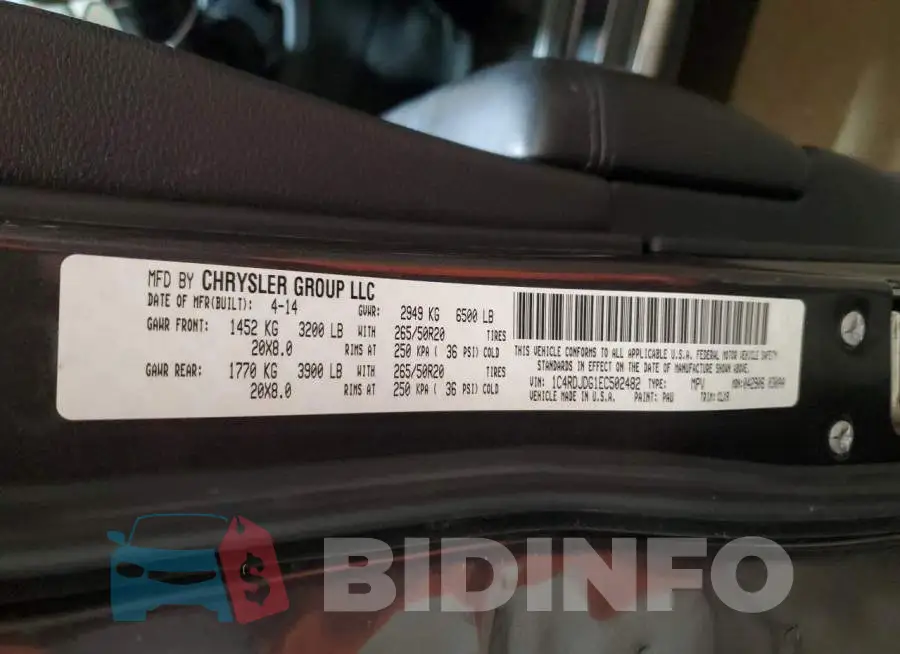 1C4RDJDG1EC502482 Photo# 14