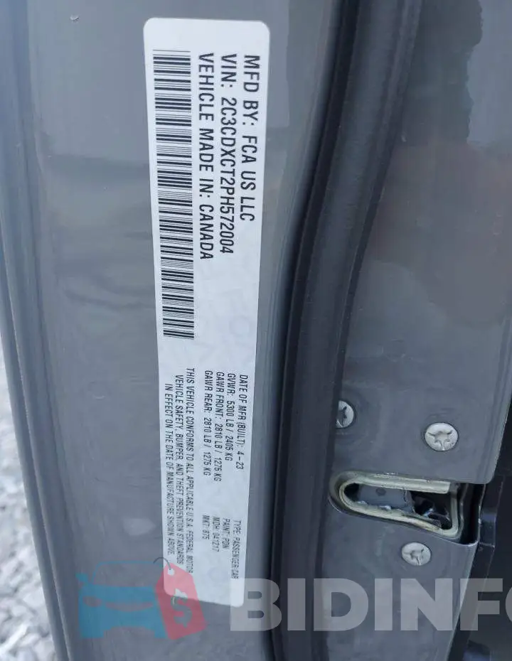 2C3CDXCT2PH572004 Photo# 12