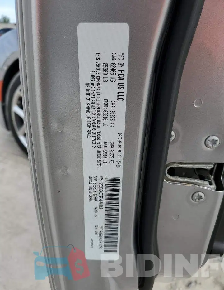 2C3CDXCT8FH840813 Photo# 12