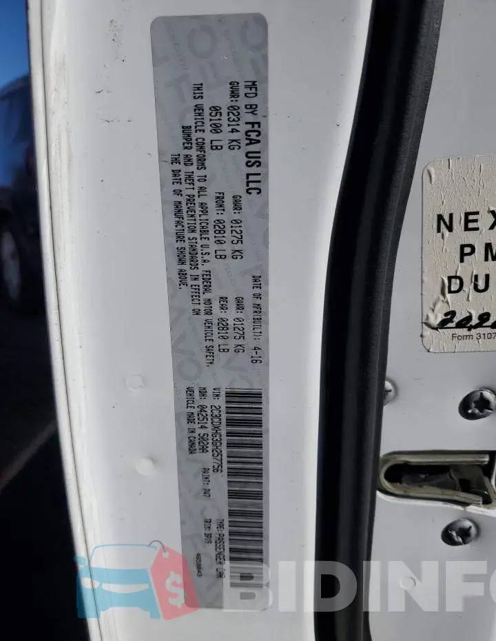 2C3CDXHG3GH257756 Photo# 12