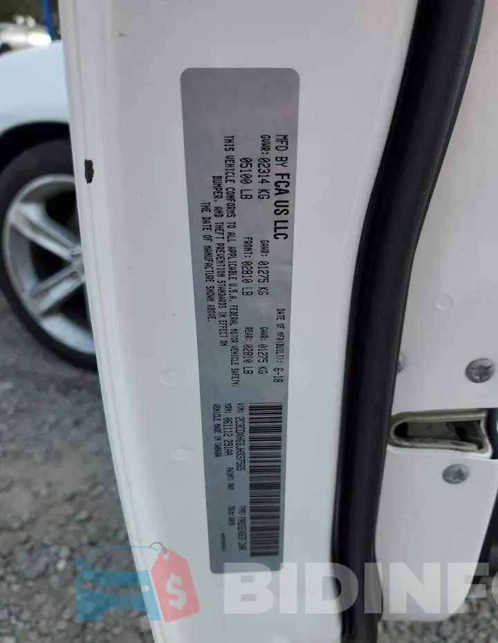 2C3CDXHG3JH337565 Photo# 12