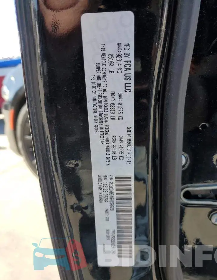 2C3CDXHG4GH150828 Photo# 12