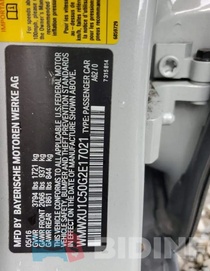 WMWXU1C50G2E17021 Photo# 12