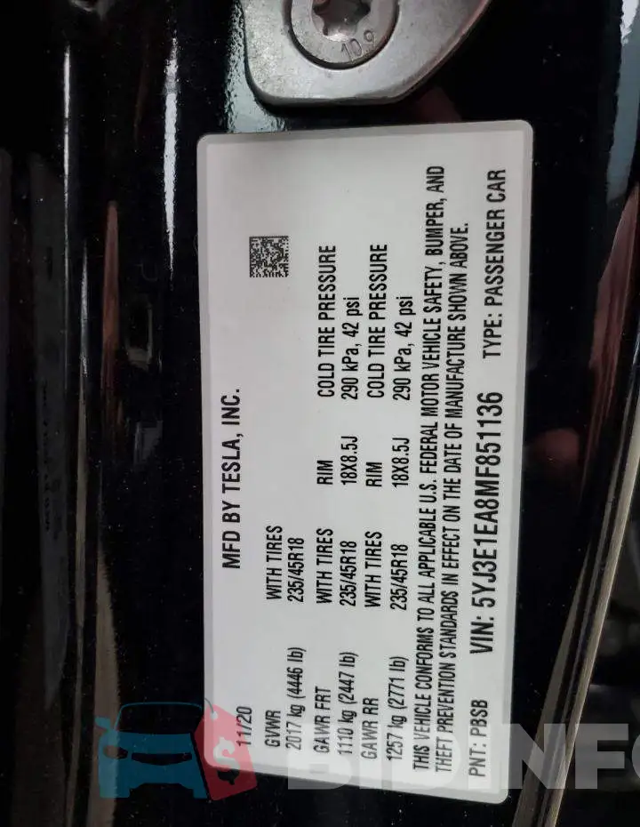 5YJ3E1EA8MF851136 Photo# 12