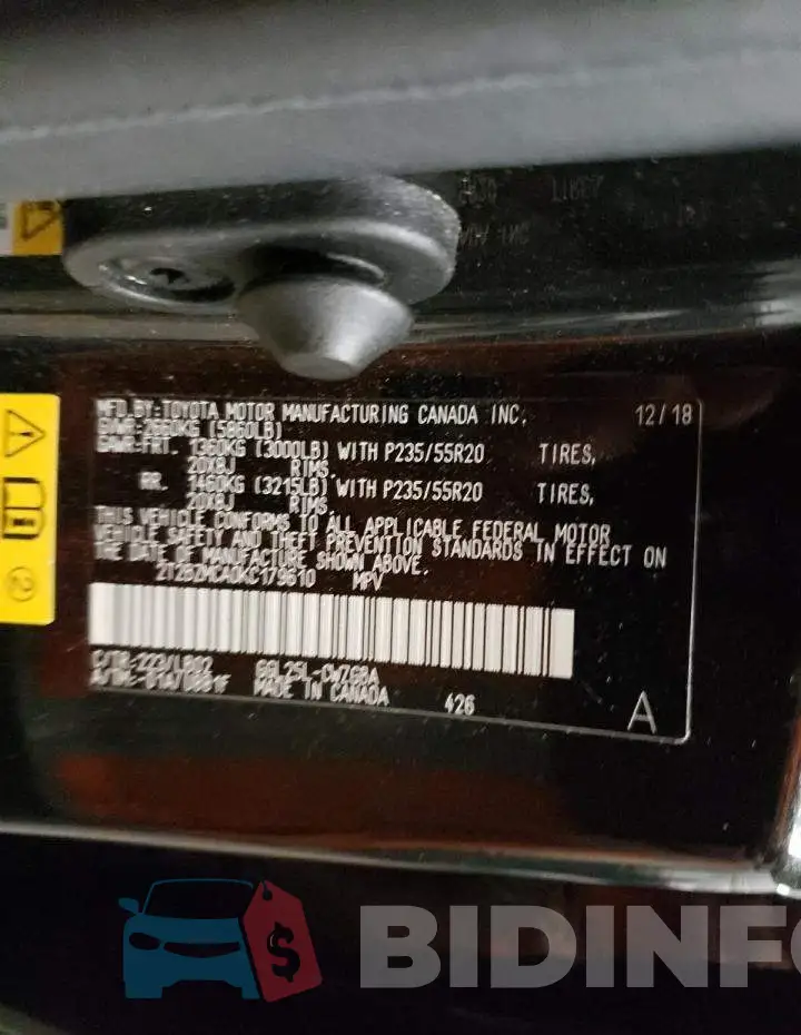 2T2BZMCA0KC179610 Photo# 14