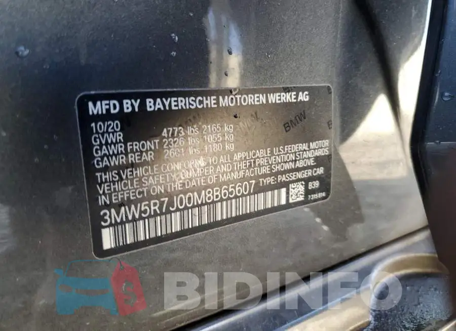 3MW5R7J00M8B65607 Photo# 12