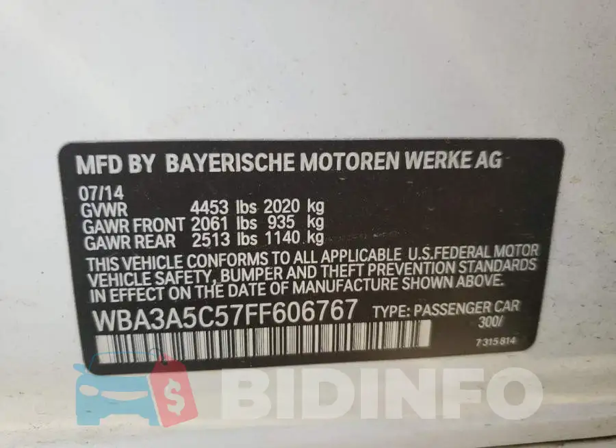 WBA3A5C57FF606767 Photo# 12