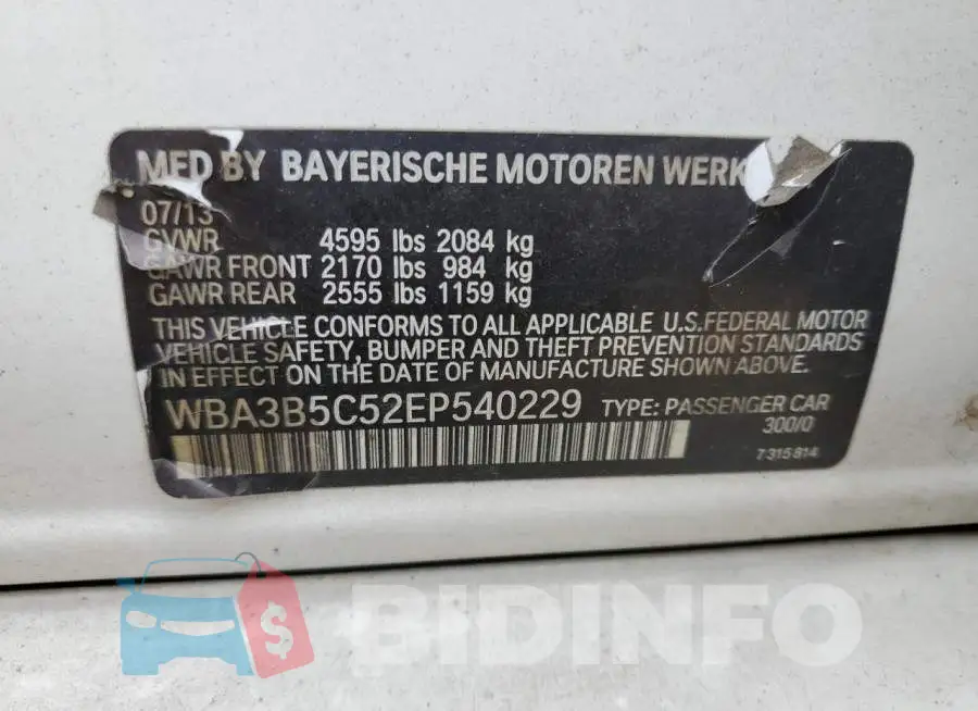 WBA3B5C52EP540229 Photo# 12