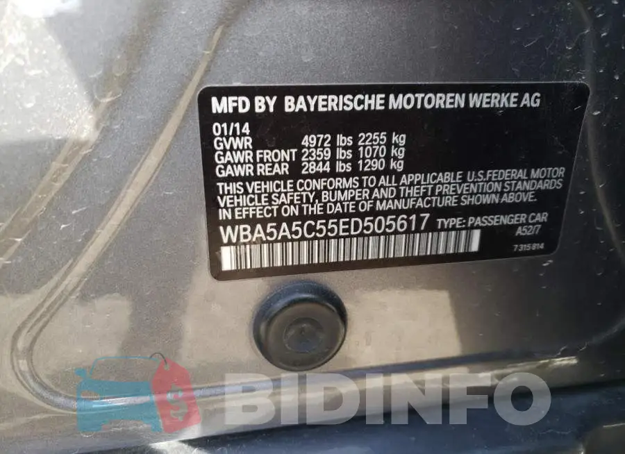 WBA5A5C55ED505617 Photo# 13