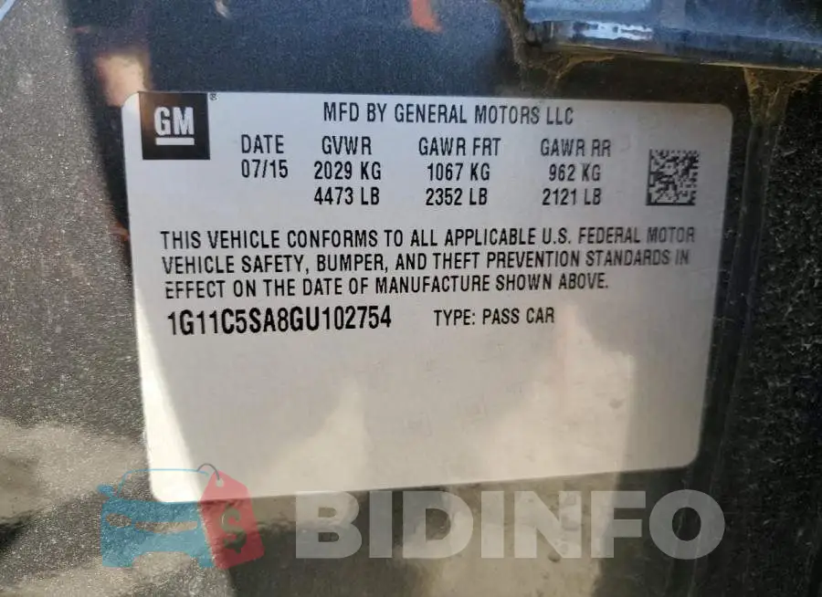 1G11C5SA8GU102754 Photo# 12
