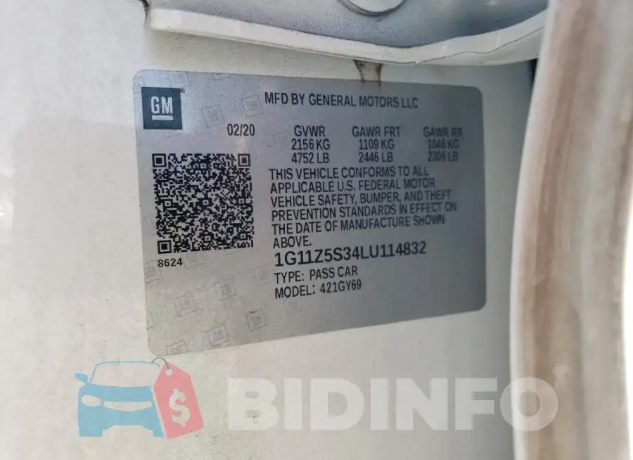 1G11Z5S34LU114832 Photo# 12