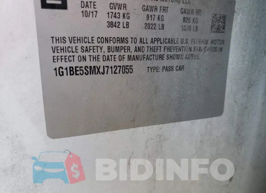 1G1BE5SMXJ7127055 Photo# 12