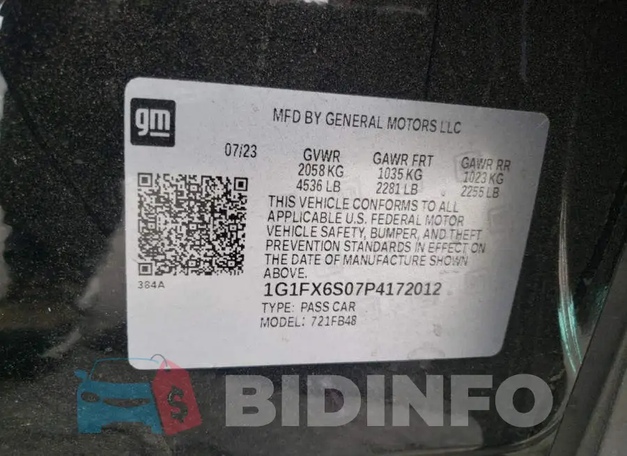 1G1FX6S07P4172012 Photo# 12