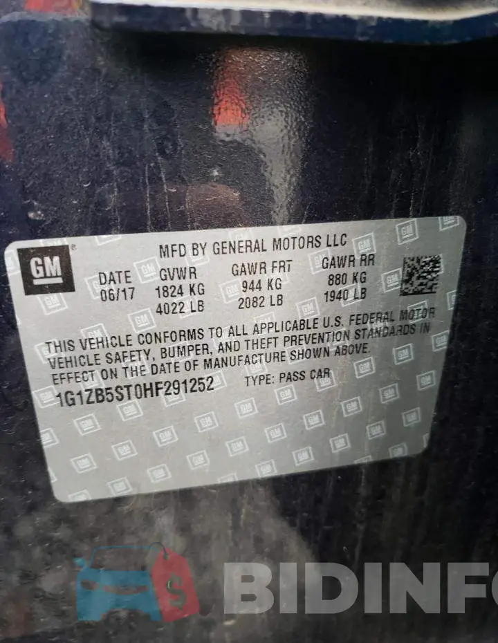 1G1ZB5ST0HF291252 Photo# 12