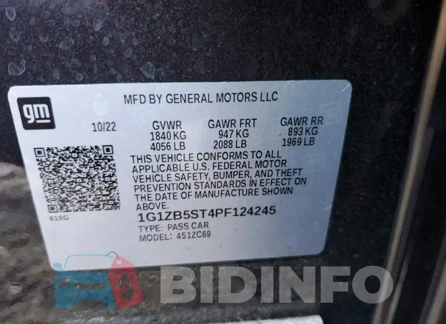 1G1ZB5ST4PF124245 Photo# 12
