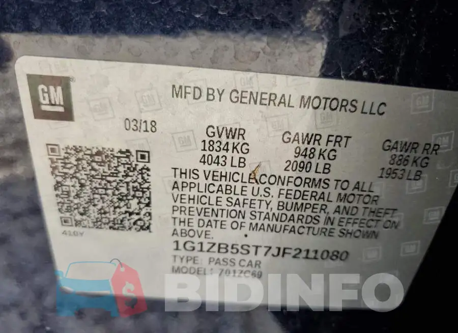 1G1ZB5ST7JF211080 Photo# 12