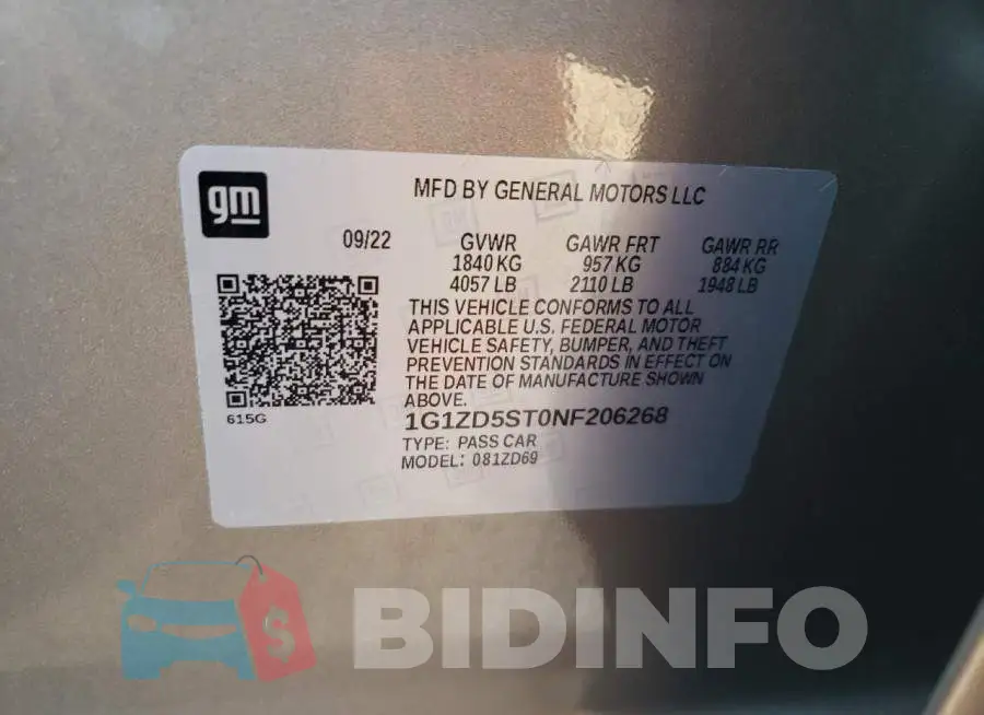 1G1ZD5ST0NF206268 Photo# 12