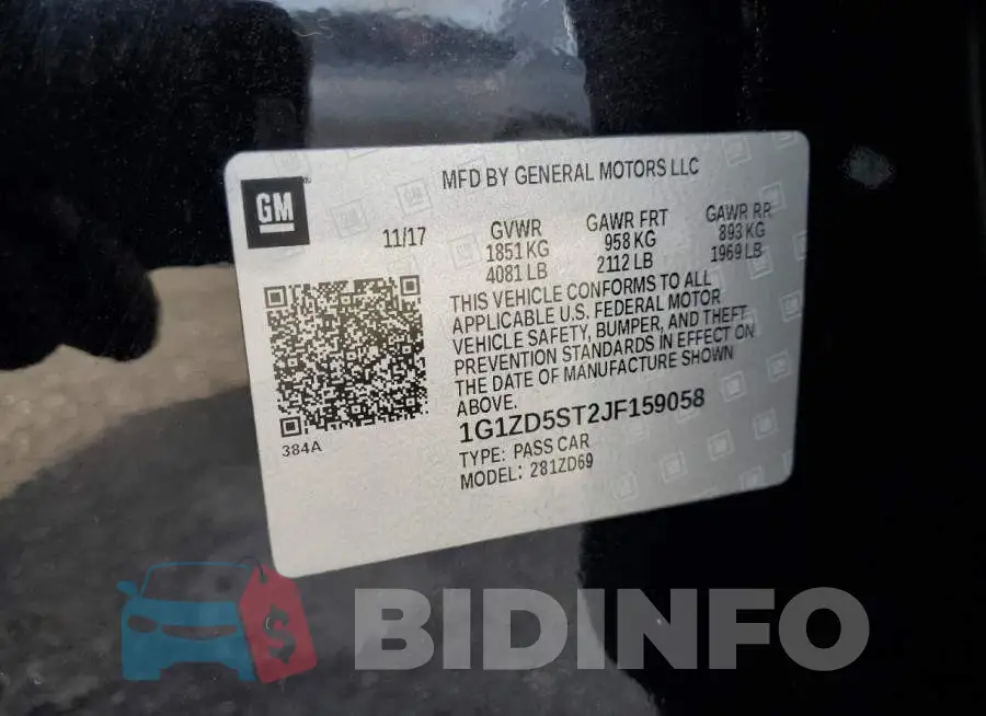 1G1ZD5ST2JF159058 Photo# 12