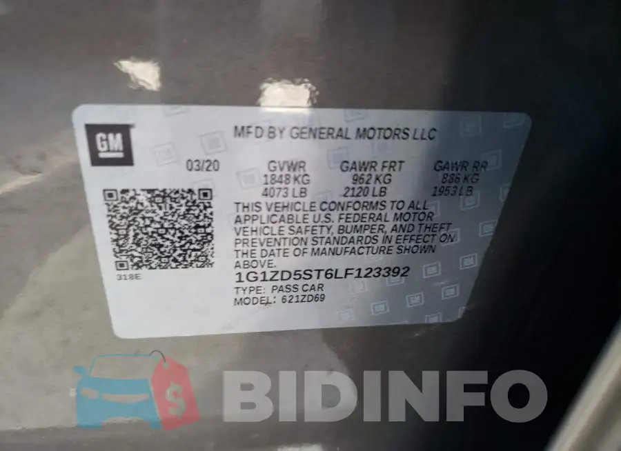 1G1ZD5ST6LF123392 Photo# 12