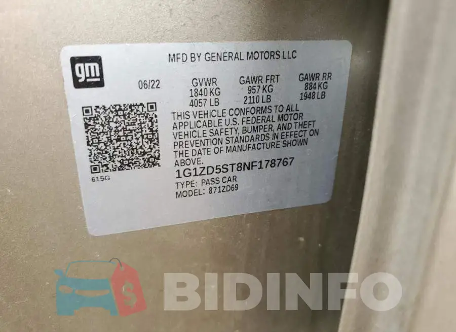 1G1ZD5ST8NF178767 Photo# 13