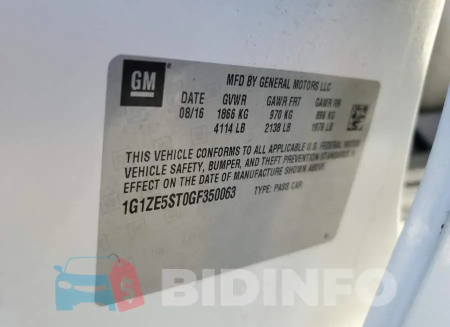 1G1ZE5ST0GF350063 Photo# 13