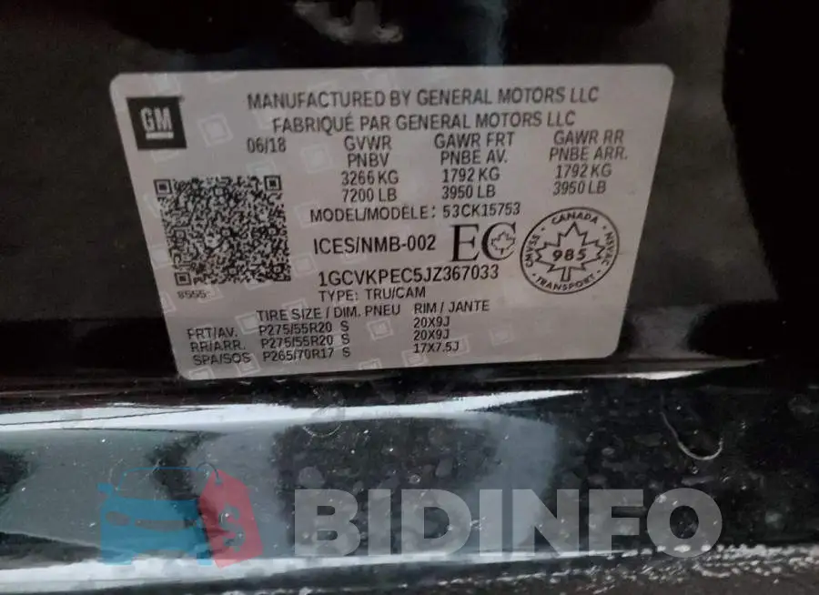1GCVKPEC5JZ367033 Photo# 12