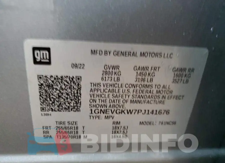 1GNEVGKW7PJ141676 Photo# 14