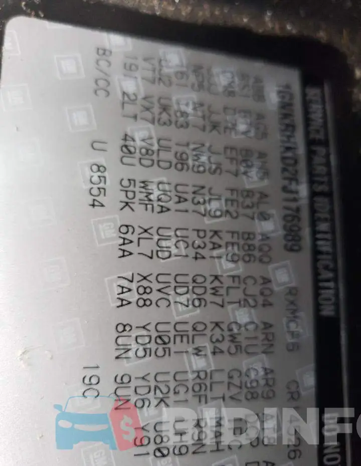 1GNKRHKD2FJ176989 Photo# 12