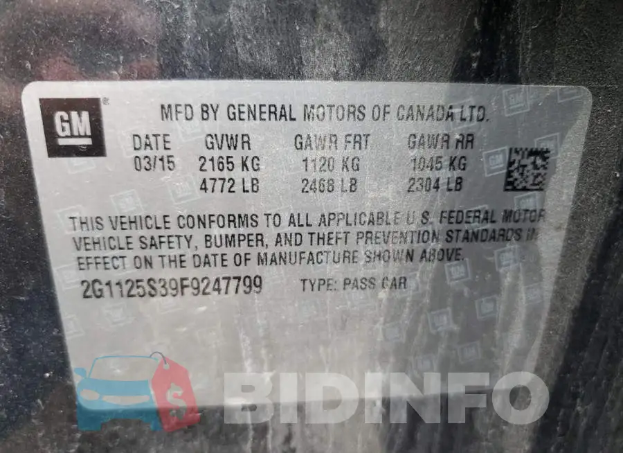 2G1125S39F9247799 Photo# 12