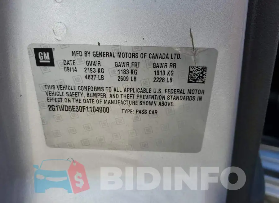 2G1WD5E30F1104900 Photo# 12